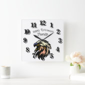 退職おもしろいジョークもはや仕事のお祝い スクエア壁時計 (ホーム)