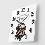 退職おもしろいジョークもはや仕事のお祝い スクエア壁時計 (傾斜)