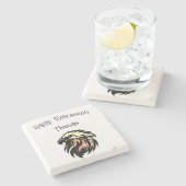 退職おもしろいジョークもはや仕事のお祝い ストーンコースター (横)