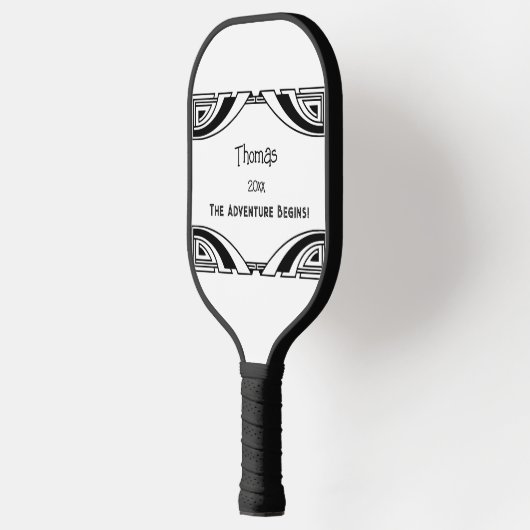 退職おもしろいジョークもはや仕事のお祝い ピックルボールラケット (左)