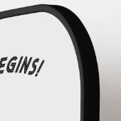 退職おもしろいジョークもはや仕事のお祝い ピックルボールラケット (左詳細)