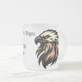 退職おもしろいジョークもはや仕事のお祝い フロストグラスマグカップ (正面右)