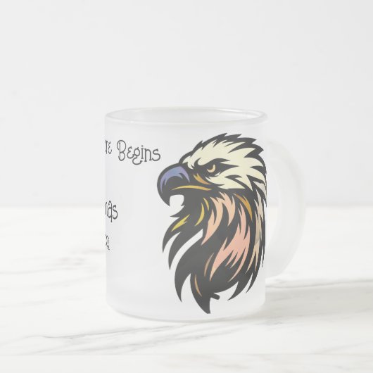 退職おもしろいジョークもはや仕事のお祝い フロストグラスマグカップ (正面右)