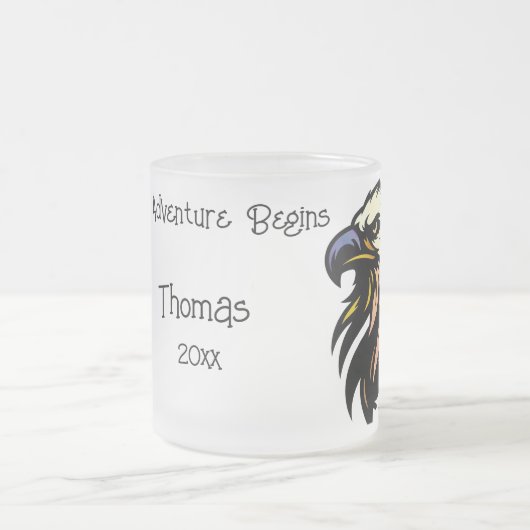 退職おもしろいジョークもはや仕事のお祝い フロストグラスマグカップ (中央)