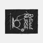 退職おもしろいナースが退職を望まない フリースブランケット (正面(横))