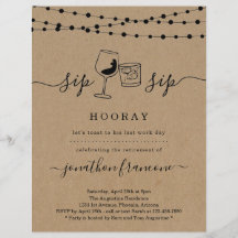 退職おもしろいパーティの招待状