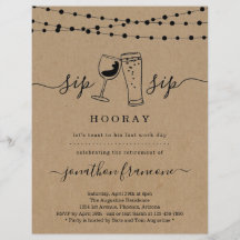 退職おもしろいパーティの招待状