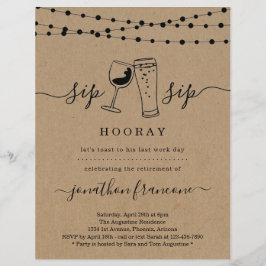 退職おもしろいパーティの招待状 チラシ