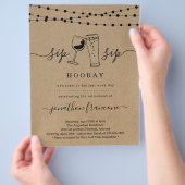 退職おもしろいパーティの招待状 チラシ (手)