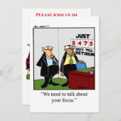 退職おもしろいパーティの招待状 招待状 (正面/裏面)