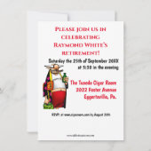 退職おもしろいパーティの招待状 招待状 (裏面)