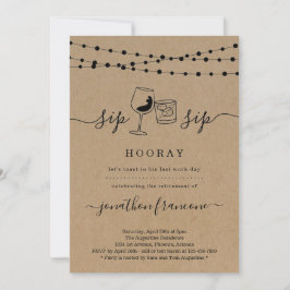 退職おもしろいパーティの招待状 招待状