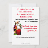 退職おもしろいパーティの招待状 招待状 (裏面)