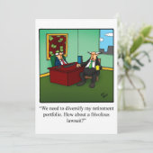 退職おもしろいパーティの招待状 招待状 (スタンド正面)