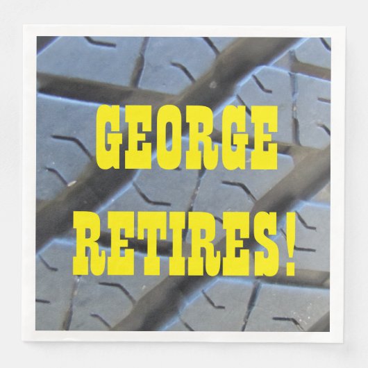 退職おもしろいパーティーナプキン スタンダードカクテルナプキン (正面)