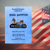 退職おもしろいパーティーバイクもしくは自転車に乗る人 招待状