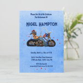 退職おもしろいパーティーバイクもしくは自転車に乗る人 招待状 (スタンド正面)