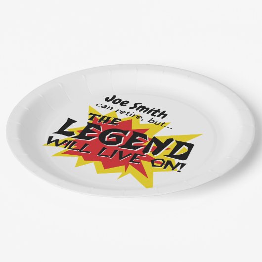 退職おもしろいパーティー凡例の有効期間 ペーパープレート (アングル)