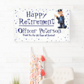 退職おもしろいパーティー警察官署 横断幕 (インサイチュ)