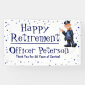 退職おもしろいパーティー警察官署 横断幕 (横)
