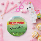 退職おもしろいフィー素朴ルドフェスティバル紙プレート ペーパープレート (パーティー)