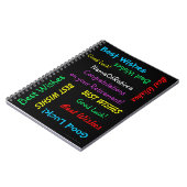 退職おもしろいブラックメカラフルモリブック ノートブック (左側)