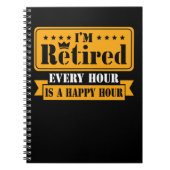 退職おもしろい引用文2021年男性女性退職した ノートブック (正面)