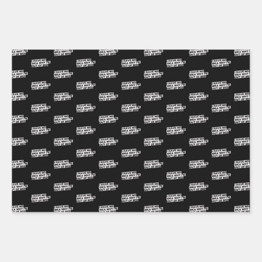 退職おもしろい引用文 – いいえアイディアなぜベッドから ラッピングペーパーシート (正面2)