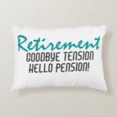 退職おもしろい引用文 アクセントクッション (正面)