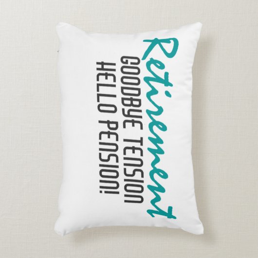 退職おもしろい引用文 アクセントクッション (正面(垂直))