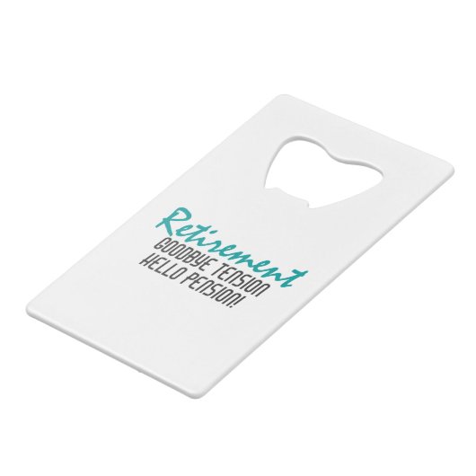 退職おもしろい引用文 クレジットカード栓抜き (裏面アングル)