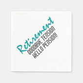 退職おもしろい引用文 スタンダードカクテルナプキン (正面)