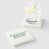 退職おもしろい引用文 ストーンコースター (横)