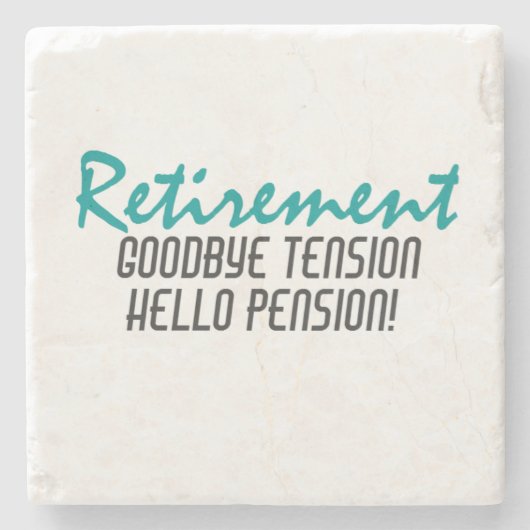 退職おもしろい引用文 ストーンコースター (正面)