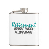 退職おもしろい引用文 フラスク (正面)