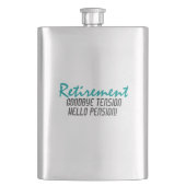 退職おもしろい引用文 フラスク (正面)