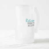 退職おもしろい引用文 フロストグラスビールジョッキ (正面右)