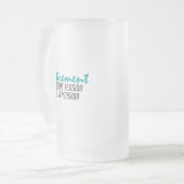 退職おもしろい引用文 フロストグラスビールジョッキ (正面左)