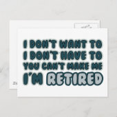 退職おもしろい引用文 ポストカード (正面/裏面)