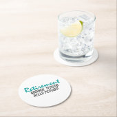 退職おもしろい引用文 ラウンドペーパーコースター (インサイチュ)