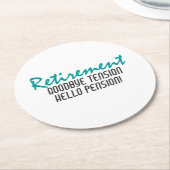 退職おもしろい引用文 ラウンドペーパーコースター (アングル)