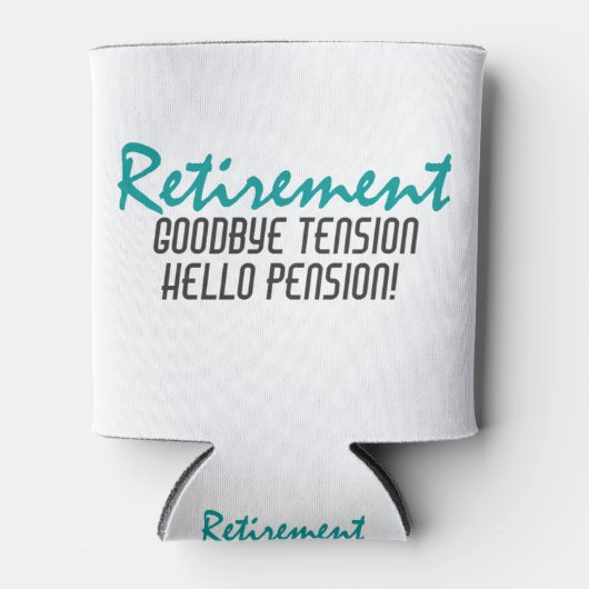 退職おもしろい引用文 缶クーラー (正面)