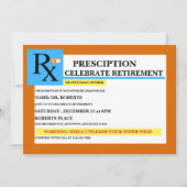 退職おもしろい招待状 |任意のお祝い 招待状 (正面)