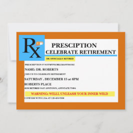 退職おもしろい招待状 |任意のお祝い 招待状