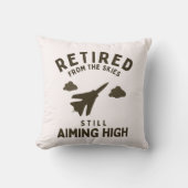 退職おもしろい用空軍退職ことわざ クッション (正面)
