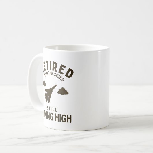 退職おもしろい用空軍退職ことわざ コーヒーマグカップ (正面左)