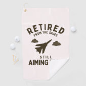 退職おもしろい用空軍退職ことわざ ゴルフタオル (インサイチュ)
