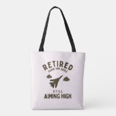 退職おもしろい用空軍退職ことわざ トートバッグ (裏面)