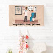 退職おもしろい祝いのバナー 横断幕 (インサイチュ)