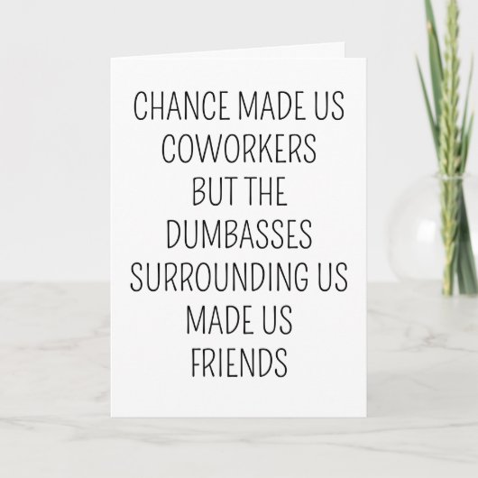 退職おもしろい継続労遠くに働者誕生日贈与 カード (正面)